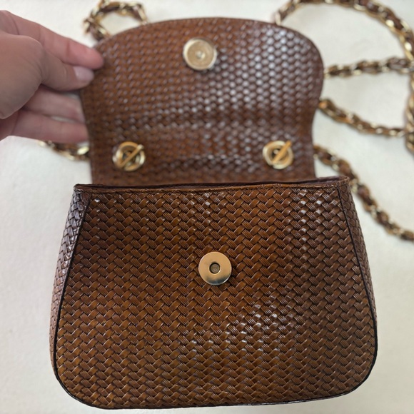 Vintage Retta Wolff Woven Leather Crossbody Bag – Made in Italy - Picture 5 of 9